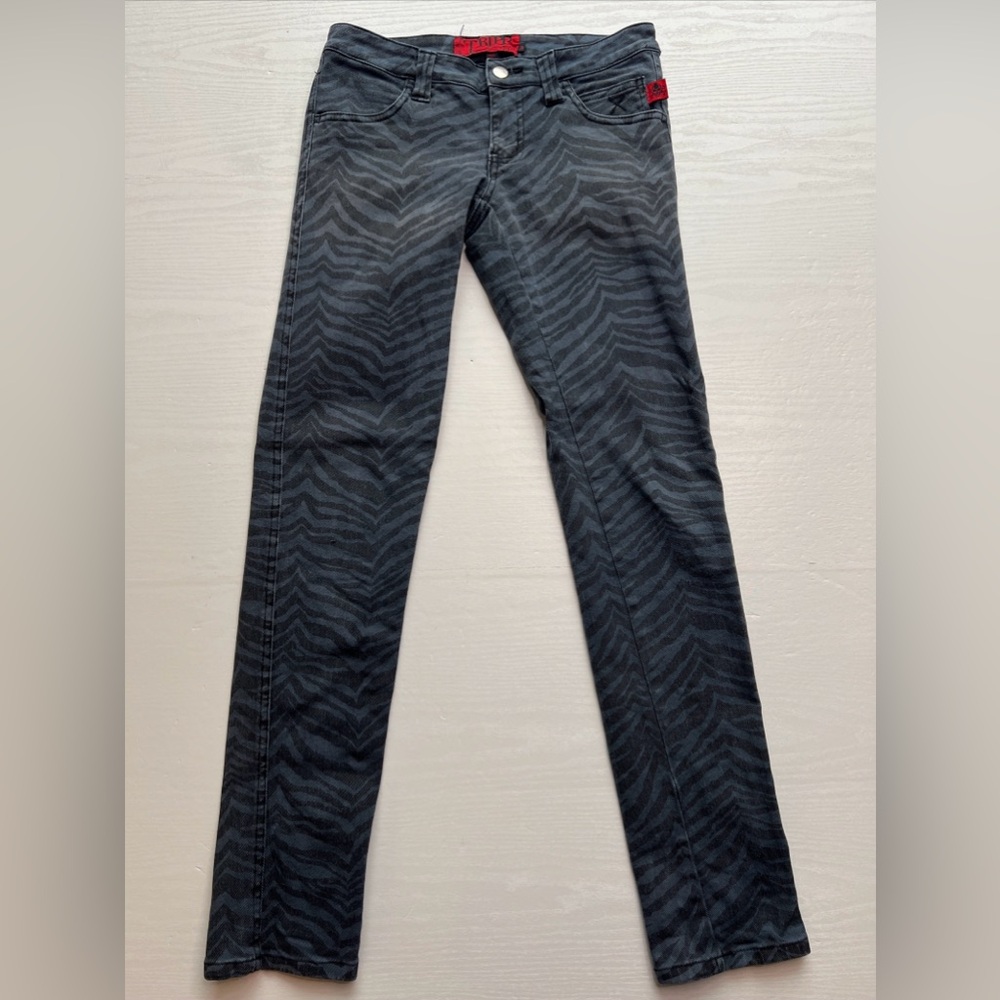 Tripp‎ NYC 3 Zebra Skinny Jean Womens 26 Low Rise Full Length